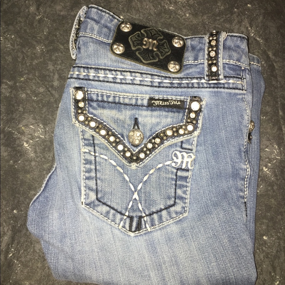 Miss Me Jeweled Bootcut Jeans